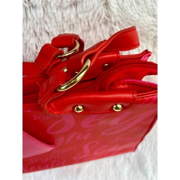 NWOT Seytu Hot Pink With Gold Hardware Large Tote or Shoulder Bag Purse - Picture 10 of 15